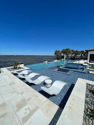 Sparkling clean pool serviced by Deep End Pool Services in Okaloosa County