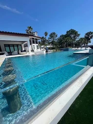 Sparkling clean pool serviced by Deep End Pool Services in Okaloosa County